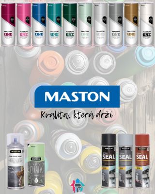 🟡 Rychlá a kvalitní proměna? Se spreji Maston to jde snadno! 💨🎨 Ať už potřebujete oživit kov, dřevo, plast nebo jiné...