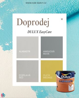 🖌️ Doprodej oblíbené omyvatelné barvy DULUX EASYCARE! 🖌️ Na e-shopu už zbývá jen pár posledních kusů ve vybraných...