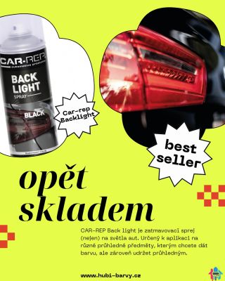 ✨ Máme skvělou zprávu! 🎉 Po dlouhé době je konečně zpět na skladě oblíbený Car-rep Backlight sprej 🚗💨 – zatmavovací sprej,...